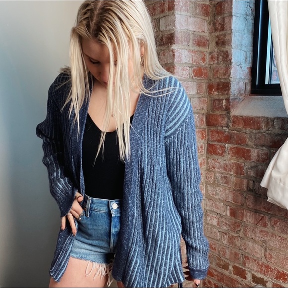 Vintage Sweaters - Vintage Baileys point chunky cardigan with belt